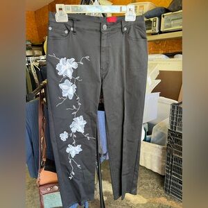 Black pants with beautiful white design. Very unique!